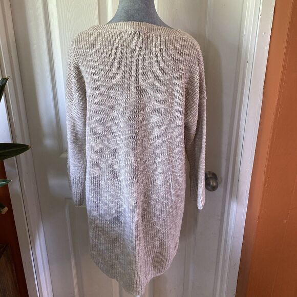 Express Sweater Women’s Size S/P Knit Grey Lace On Sides Round Collar 3/4 Sleeve - Picture 7 of 14